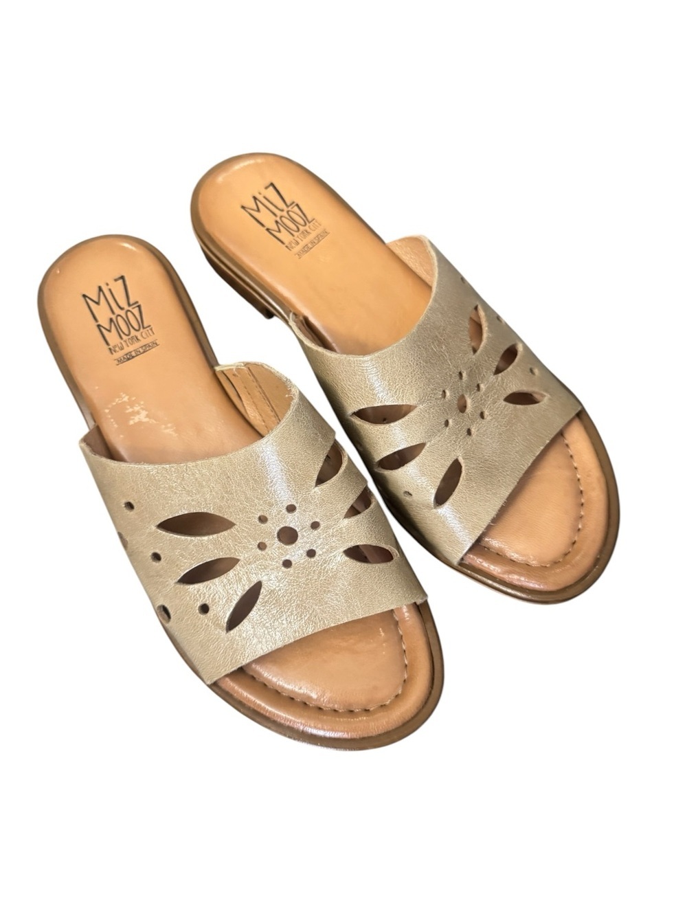 Miz Mooz Sonnie Leather Slide Sandals Size 7.5-8